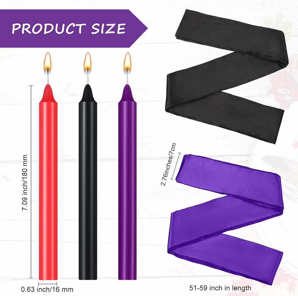 BDSM Low Temperature Candles & Blindfold Set