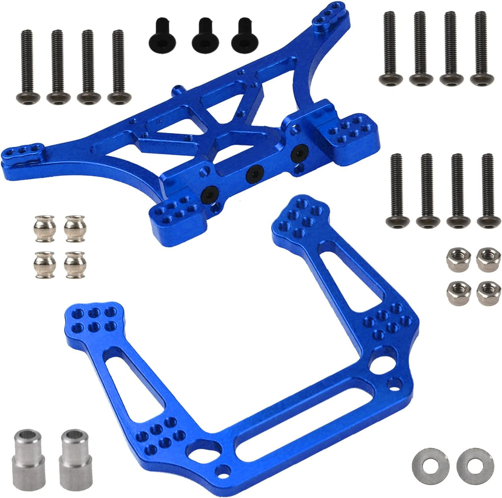 IRonManRc Aluminum Front & Rear Shock Tower Mounts 2WD Slash Rustler Bandit (Blue)