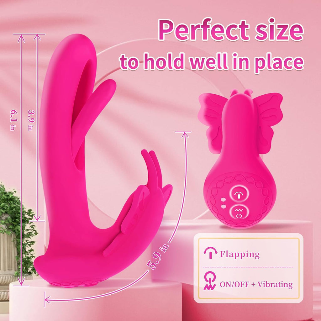 RogueFlick 3-in-1 Wearable Panty Vibrator with 9 Flapping & Vibration Modes