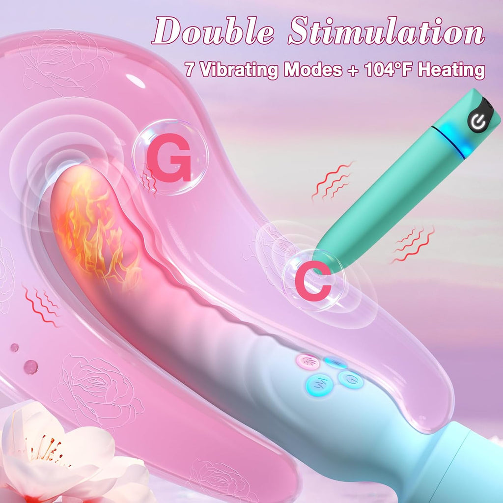 HeatTremor Clitoral Stimulator Wand & Bullet Vibrator Set