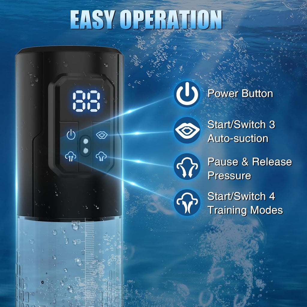 MaxExtender 2-in-1 Penis Pump & Male Masturbator – 4 Training Modes, Auto-Suction