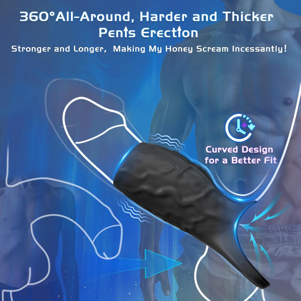 SirenStim 360° Penis Sleeve Extender with Vibration & Ball Ring