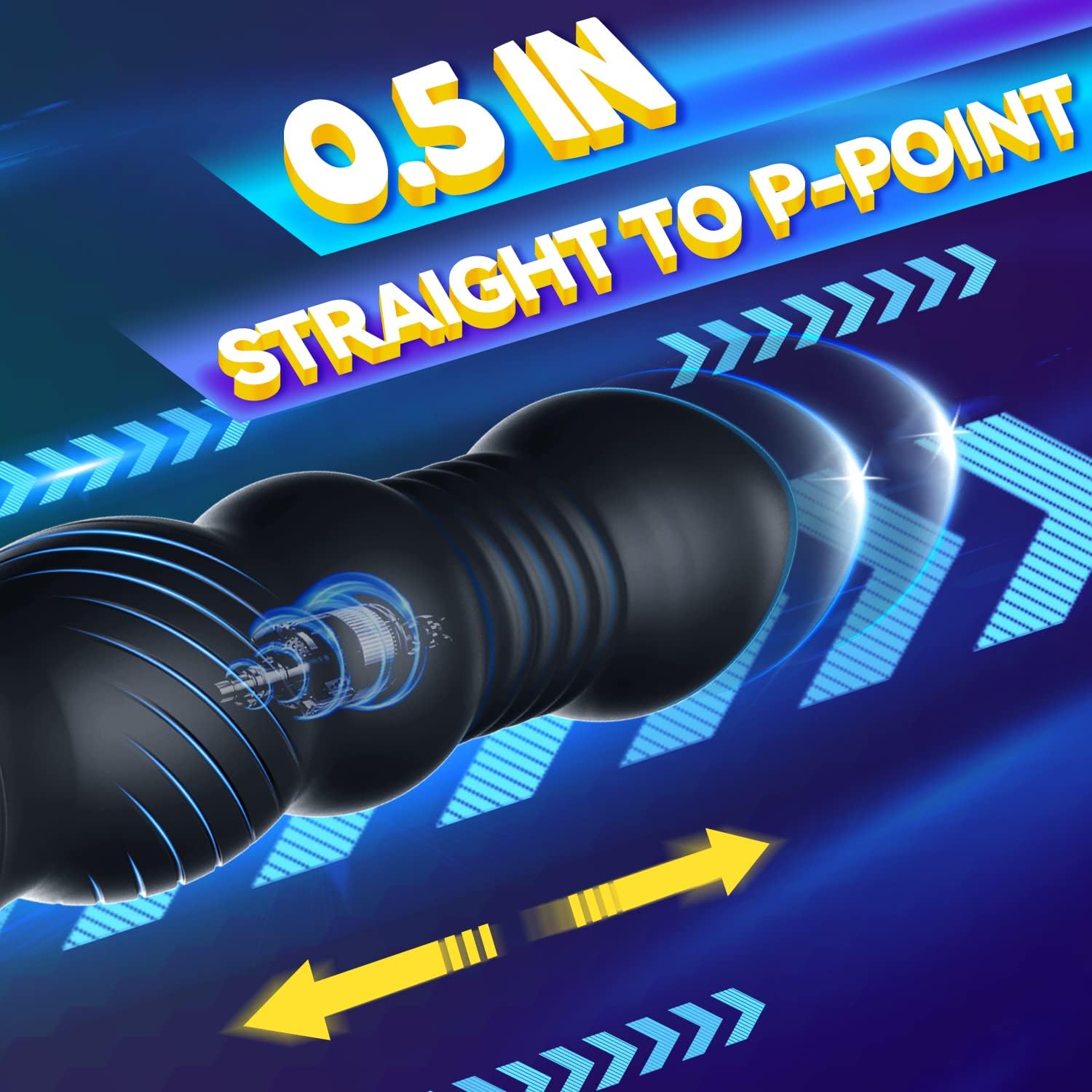 PrimeSurge 3-in-1 App-Controlled Anal Vibrator with Double Cock Rings