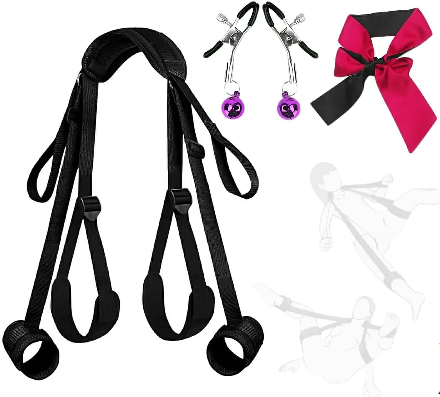 OpenForm Adjustable Sex Sling BDSM Kit Cuffs