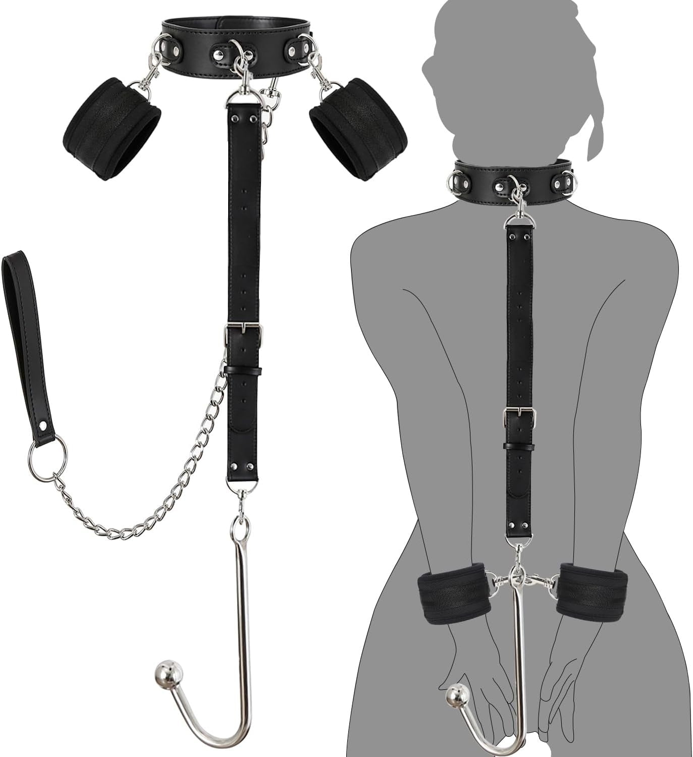 LeashHook Anal Hook Collar Leash Bondage Set