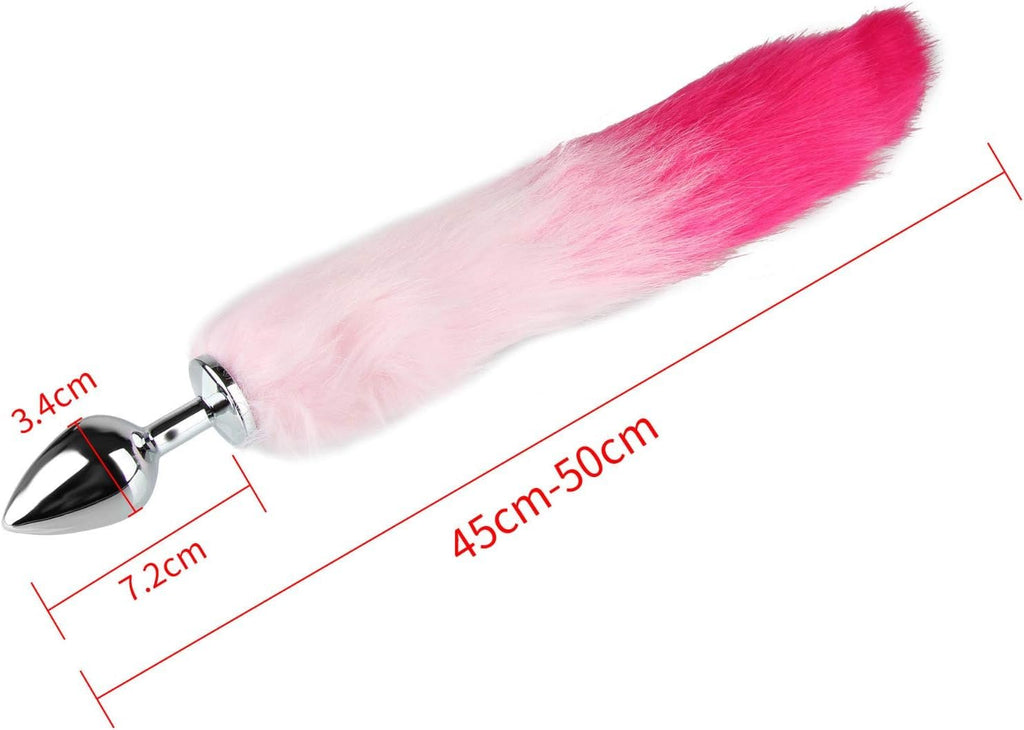 VelvetVixen Fox Tail Butt Plug Pink M