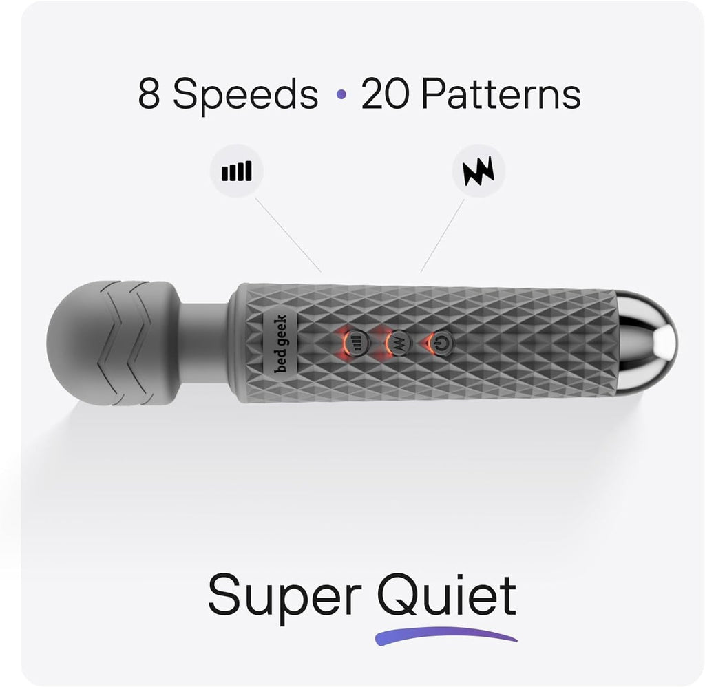 PrismWave Wand Vibrator 20 Patterns 8 Speeds Rechargeable