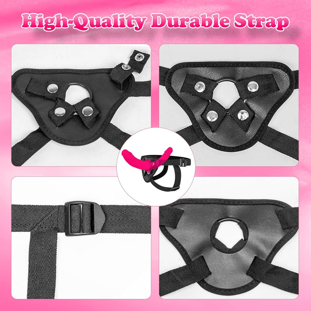 DualEdge Double Ended Strap-On Dildo Set Silicone