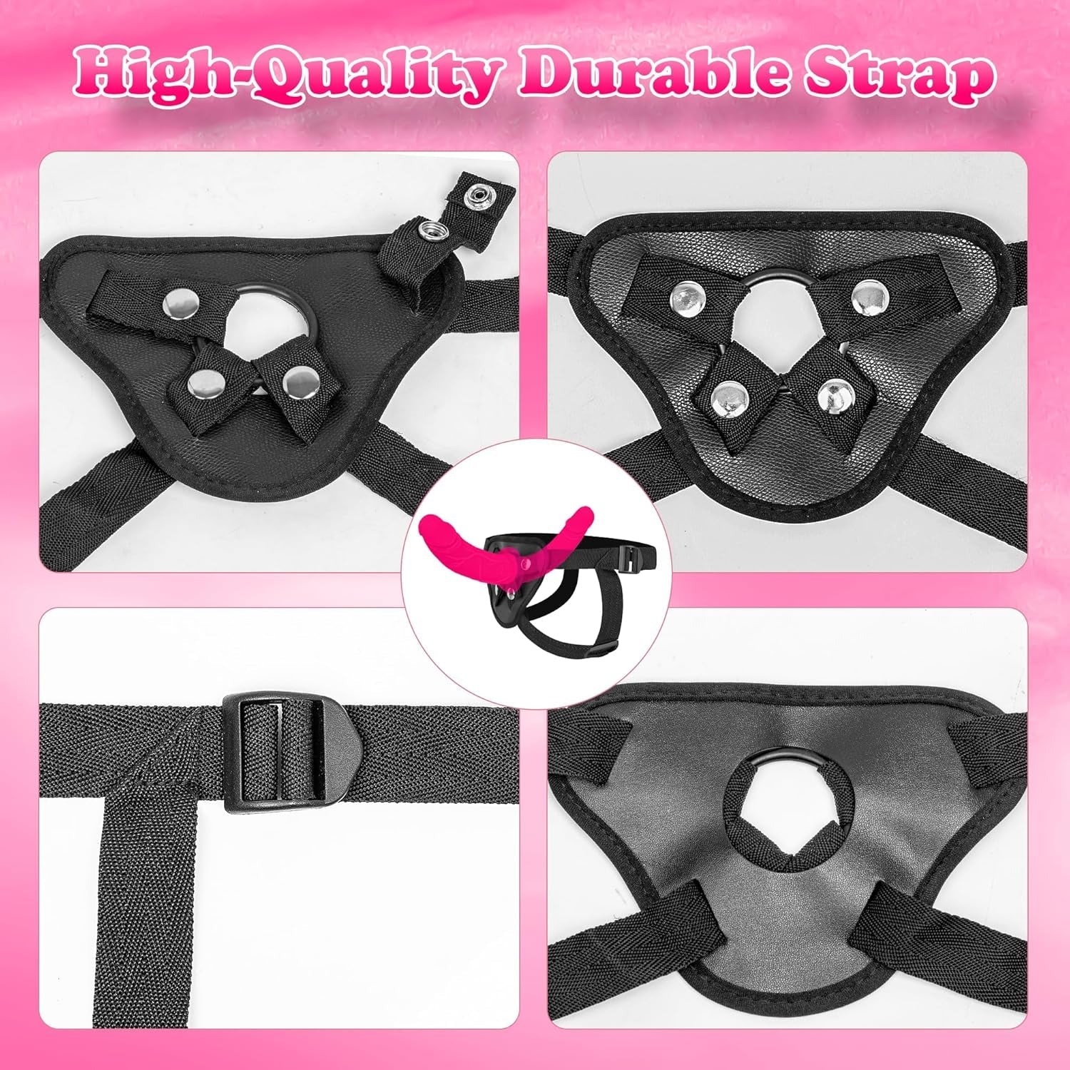 DualEdge Double Ended Strap-On Dildo Set Silicone