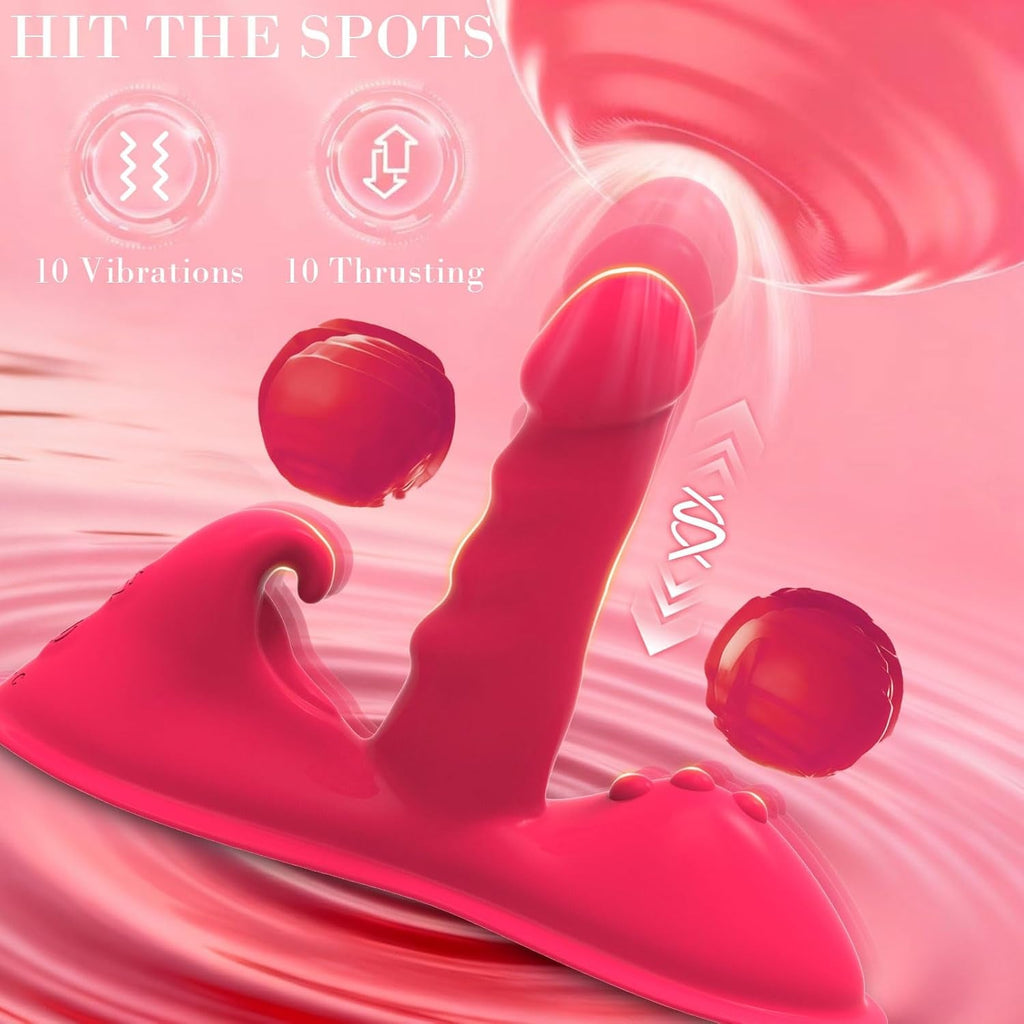 RideQueen Sit & Ride Thrusting Dildo with Remote