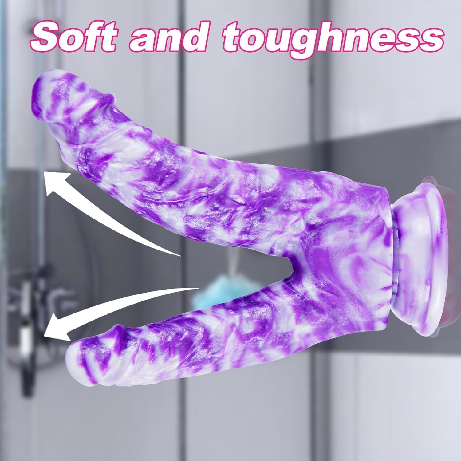 DualNovaX 8” Double-Ended Dildo Suction Cup Silicone Toy