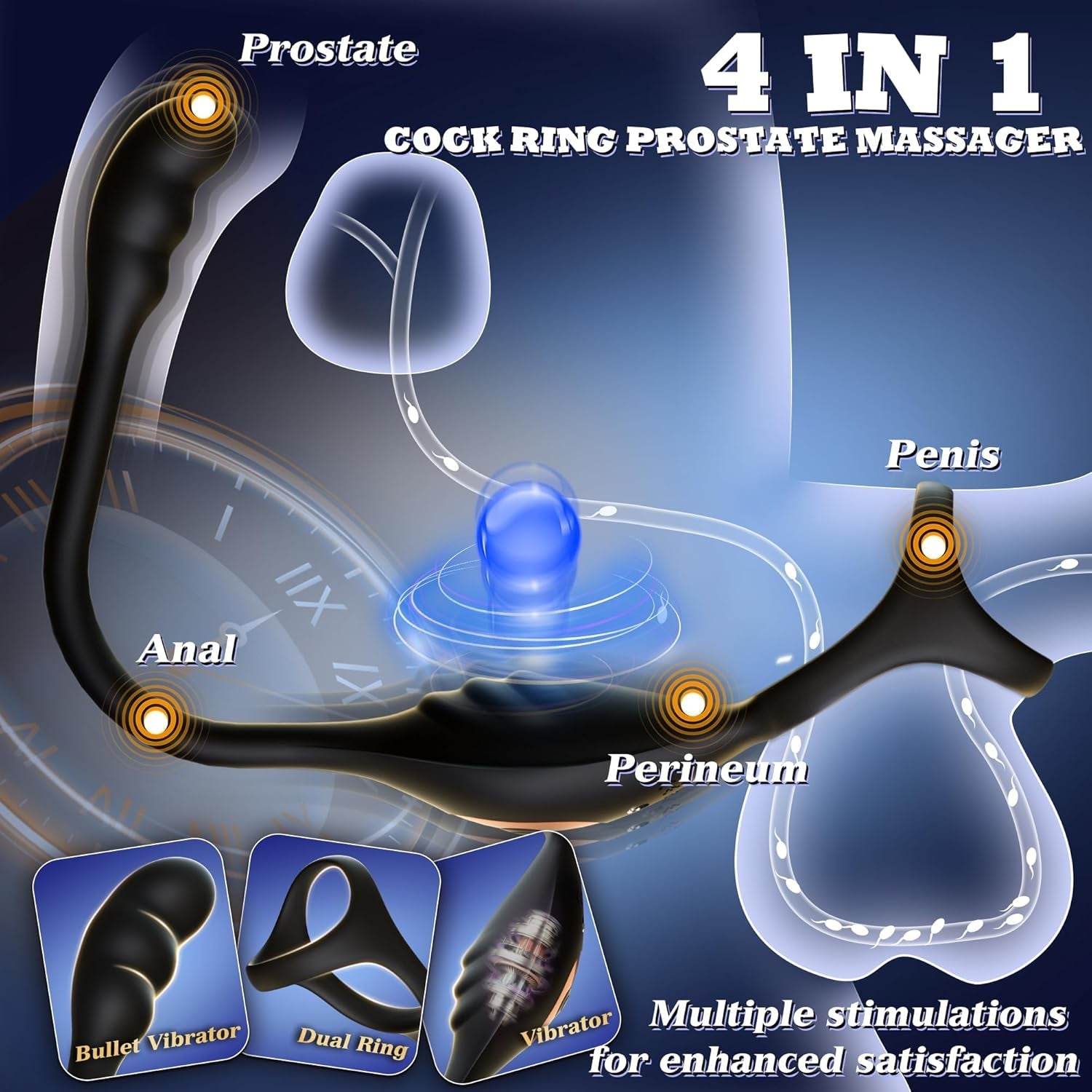 CorePulse Remote Prostate Massager Cock Ring 10 Vibrations