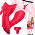 ShadowSync APP Remote Wearable Panty Vibrator with G-Spot Dildo