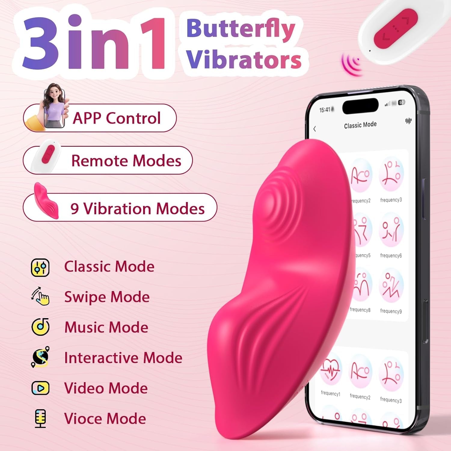 ButterflyRose APP Butterfly Panty Vibrator 9 Modes