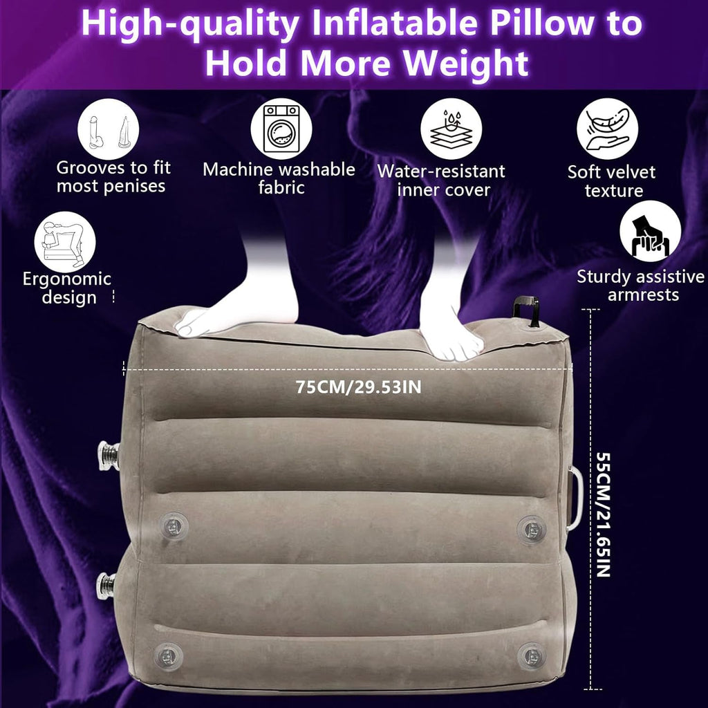 MaxLift Inflatable Mount Pillow with Cuffs & Bands Set