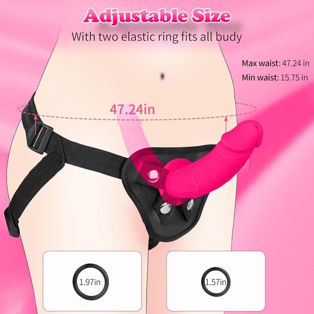 DualEdge Double Ended Strap-On Dildo Set Silicone