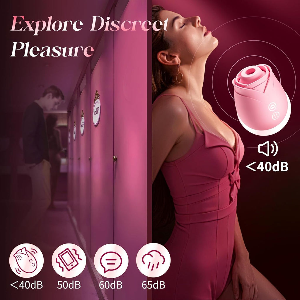 ElyraSync Rose Clit Sucker Wand App Control Waterproof Quiet