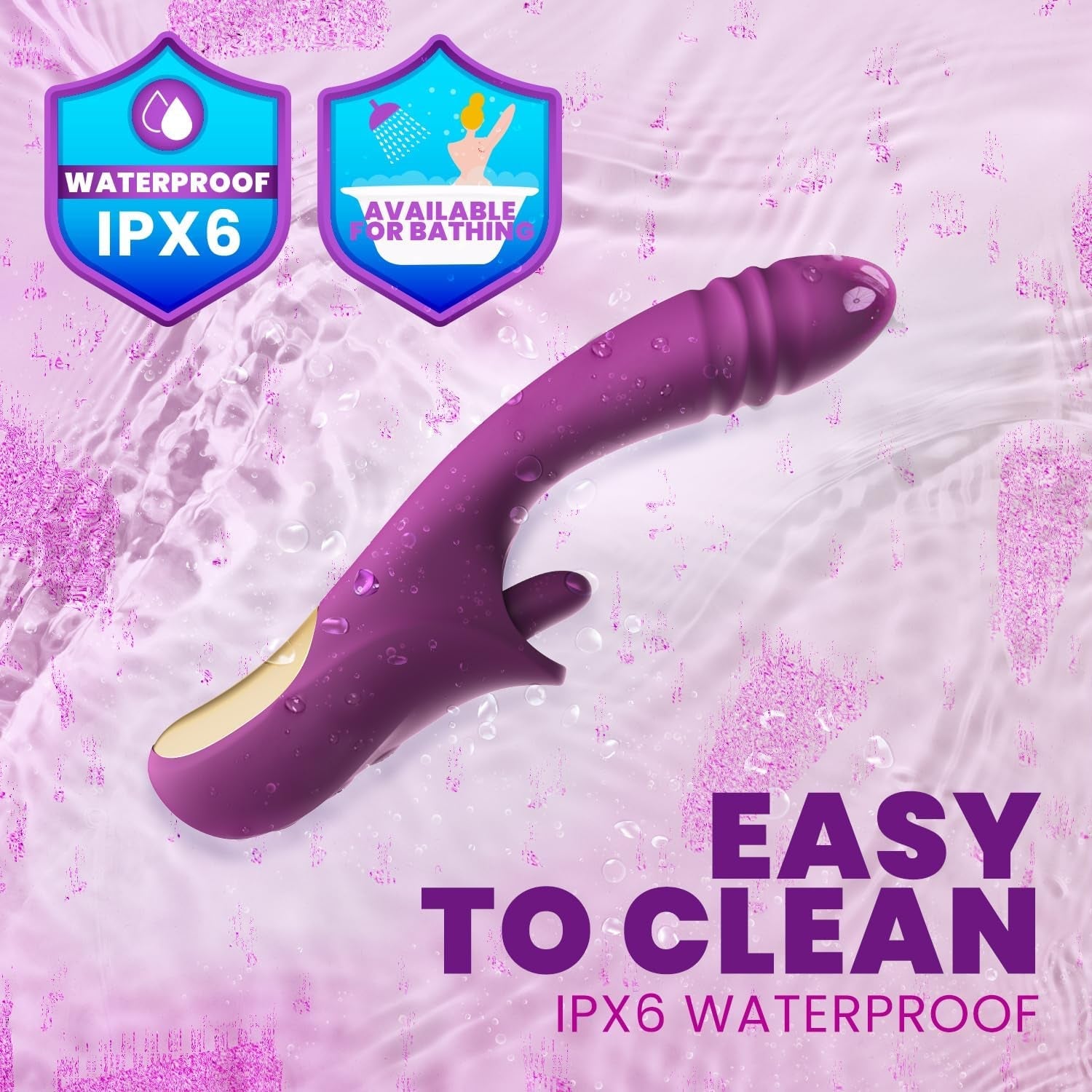 ThermoraSync Heated Thrusting Licking Rabbit Vibrator 5-in-1 G-Spot