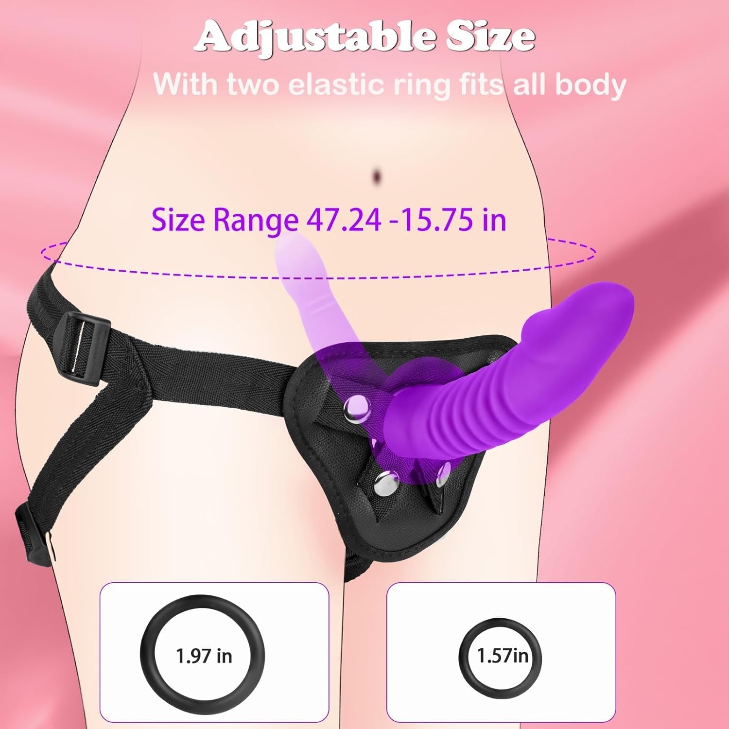 TwinCore Double Ended Strap-On Dildo Harness