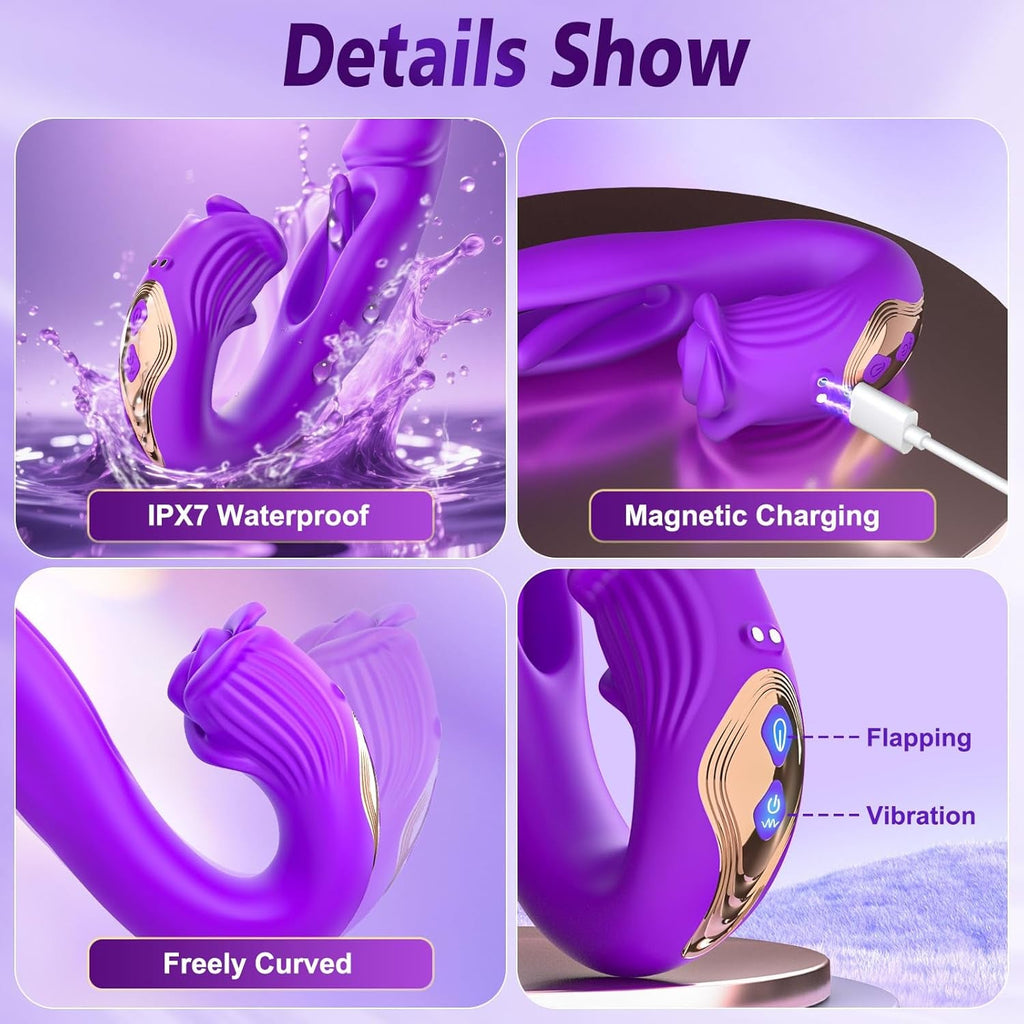 CommandRose App Control Rabbit Vibrator 9 Modes Flapping