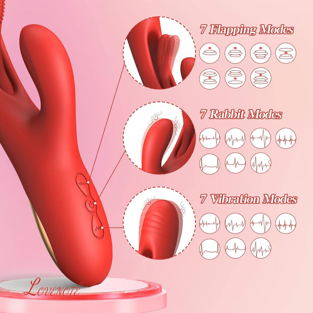 FlexiPulseX 3-in-1 Rabbit Vibrator 7 Flapping Modes Waterproof