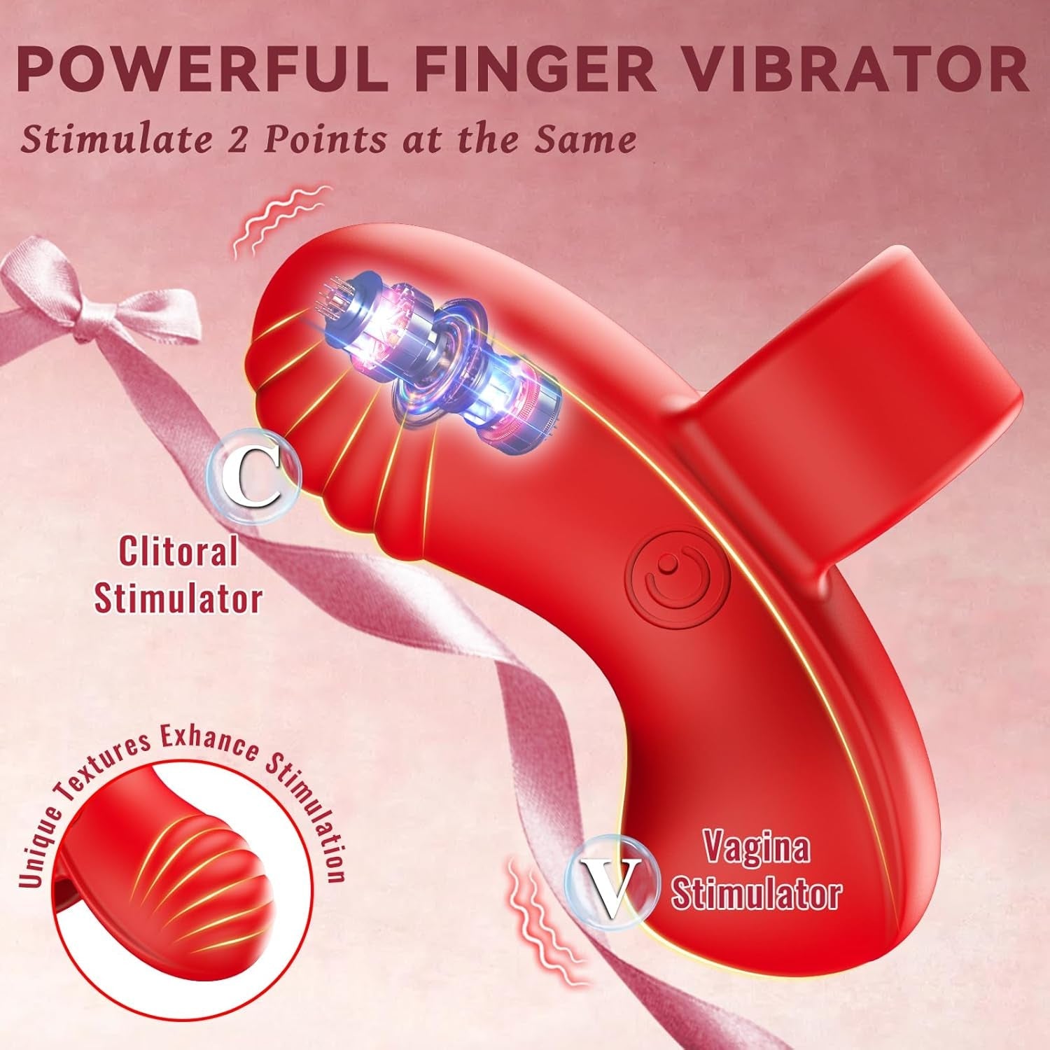 GripPulse Finger Vibrator 10 Modes IPX7 Waterproof Mini