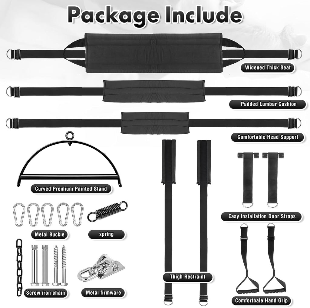 ShadowOrbit Black 360° Sex Swing Door & Ceiling