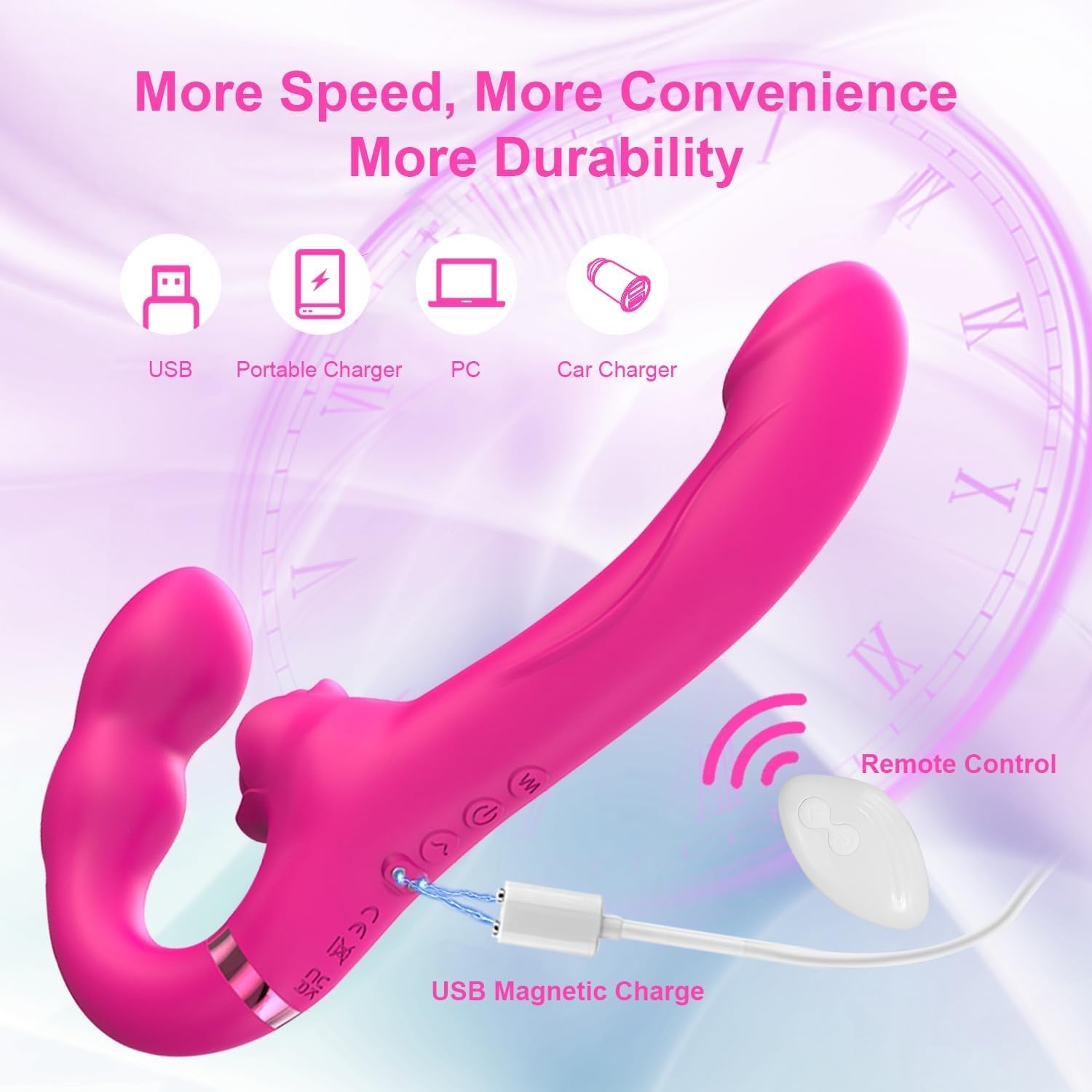 TapWave Strapless Strap On Flapping Vibrator