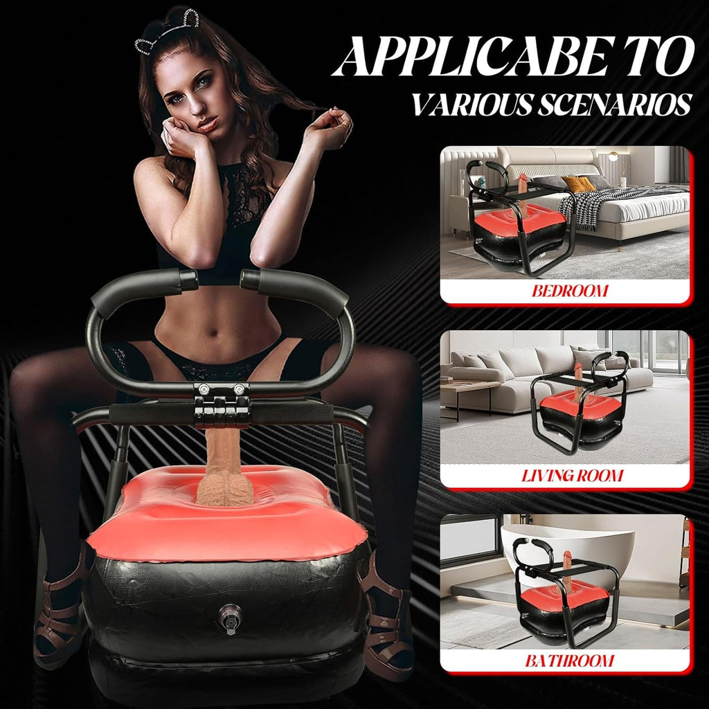 SteelBounce Adjustable Sex Chair with Handrail