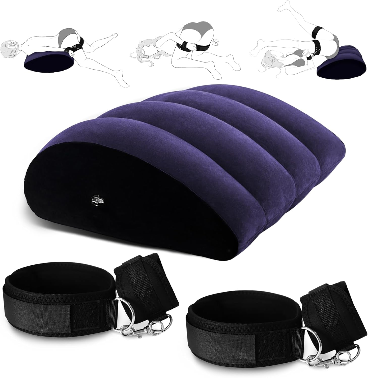 ArcBond Inflatable BDSM Arc Sex Pillow with Cuffs Set