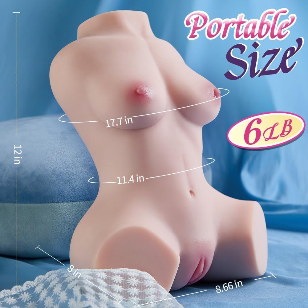 VibeCoreX Vibrating Torso Sex Doll 10 Modes 6LB