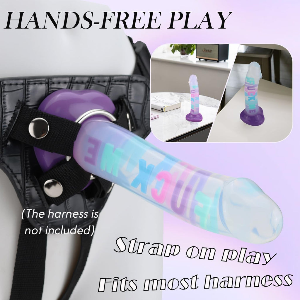 LexiCore 7.7” Clear Silicone Dildo Suction Cup Strap-On