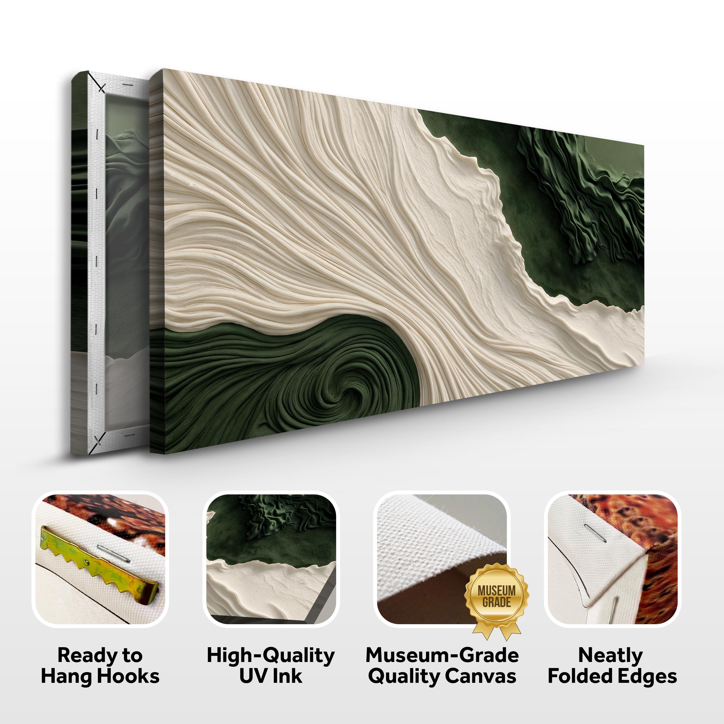 Green Rivers Abstract Wall Art XI