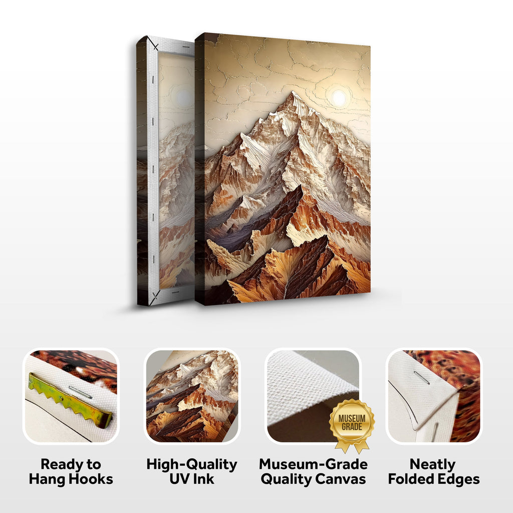 3D Minimalist Mountain Wall Art