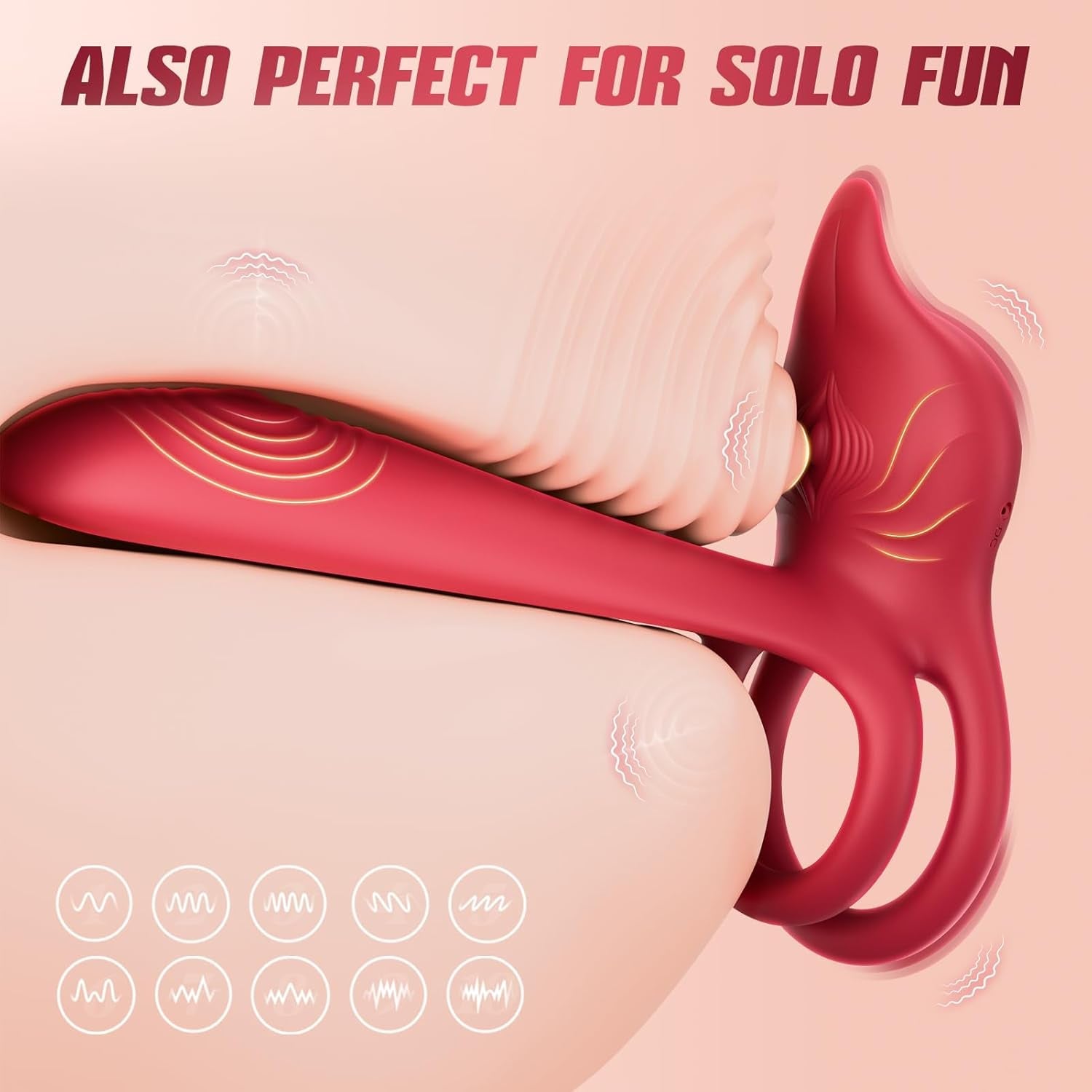 RoseSyncX Rose Vibrating Cock Ring G-Spot Clit Stimulator