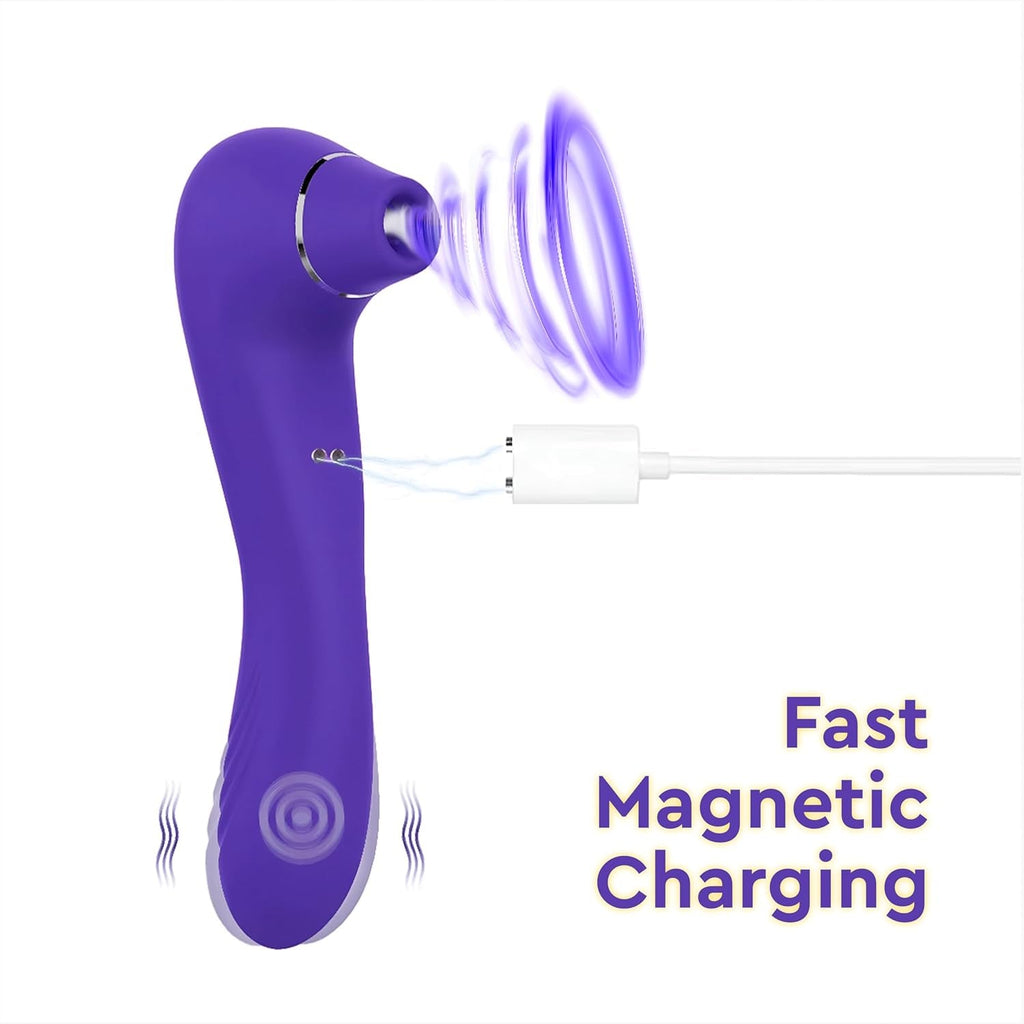 FlexiPulse 2-in-1 Clit Suction Stimulator G-Spot Vibrator Wand