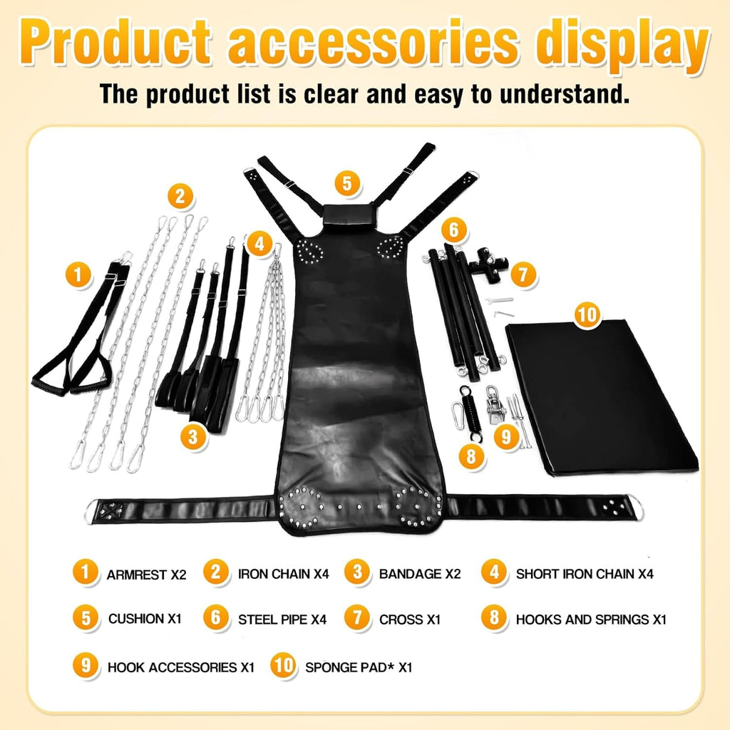 SteelRise Adjustable Heavy-Duty Ceiling Sex Swing