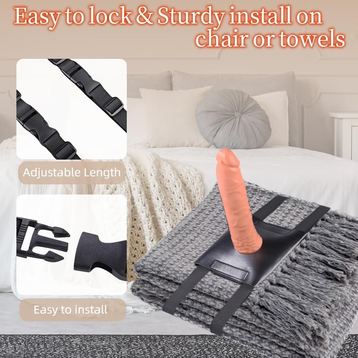 GripMount Dildo Mount Strap Base for Hands-Free Play