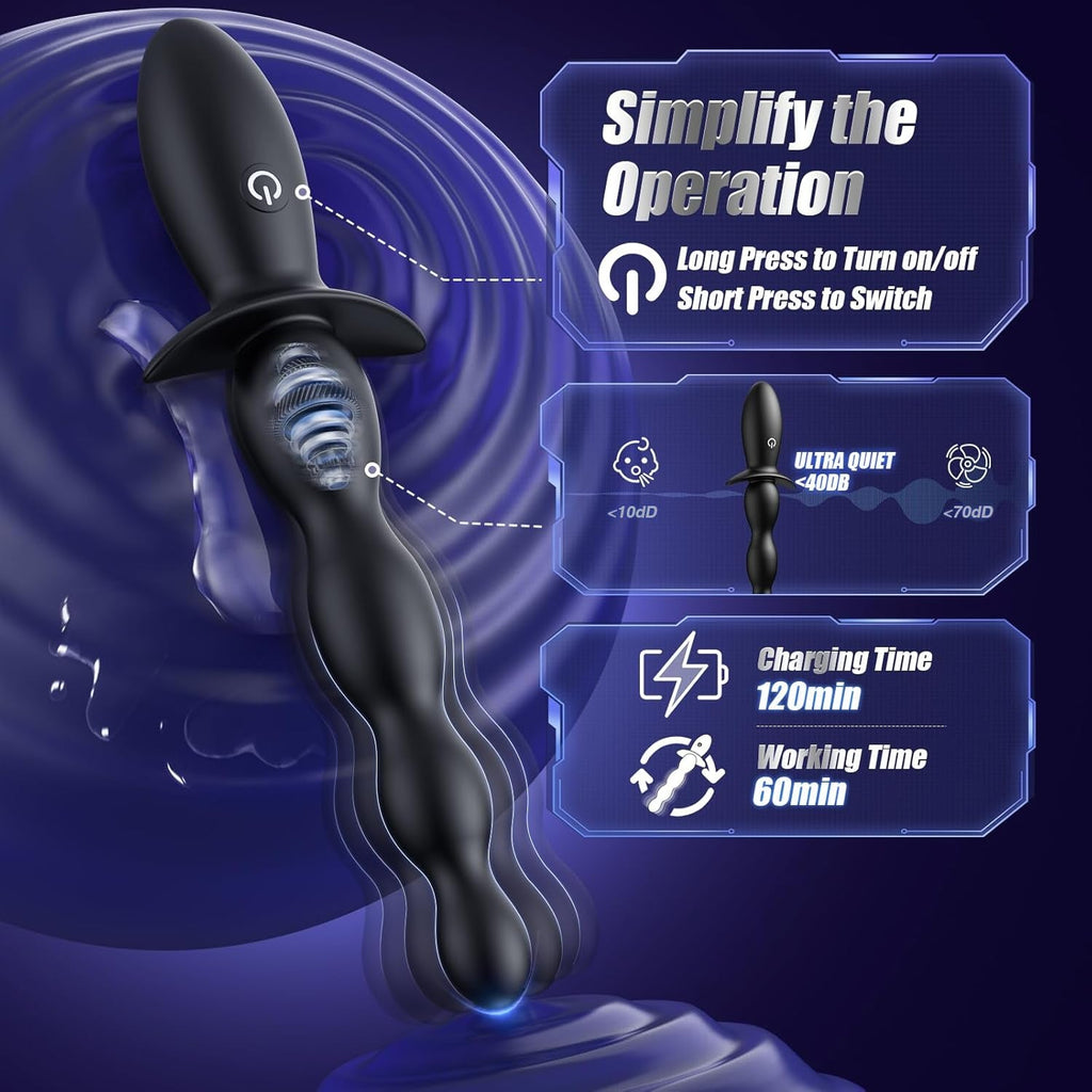 CurveSync App-Controlled Anal Beads Prostate Vibrator