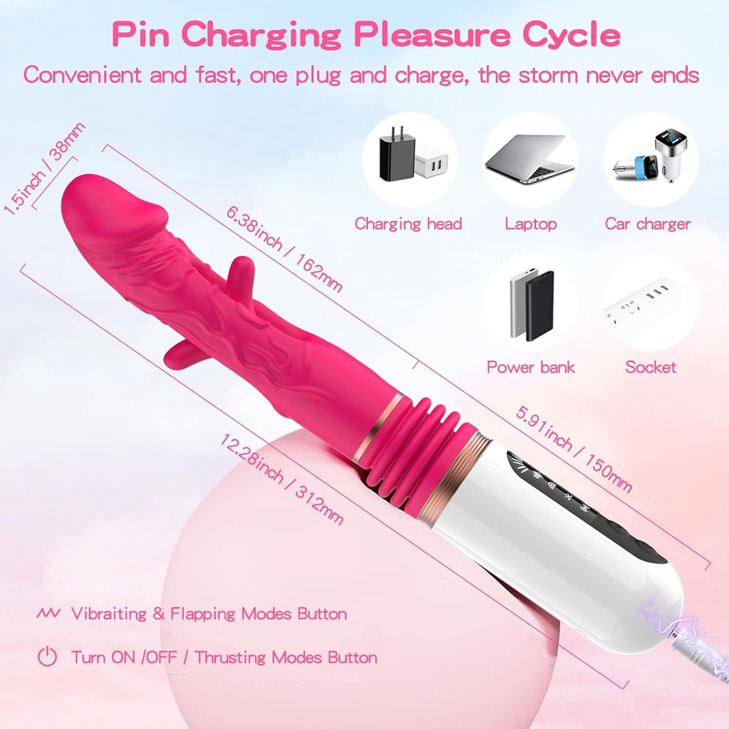 ThrustWave Tongue Flapping Thrusting Dildo Vibrator Machine