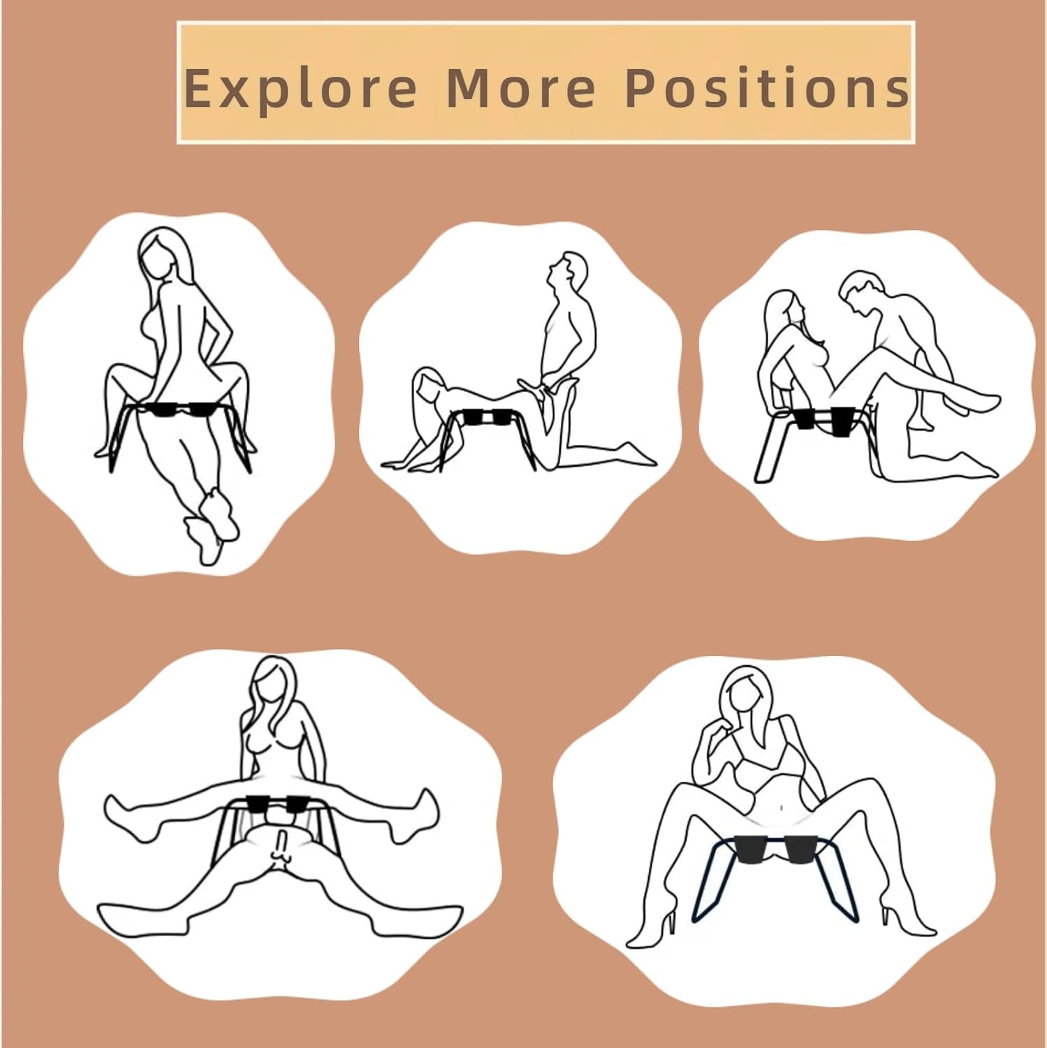 VeloraLift Adjustable Sex Position Stool