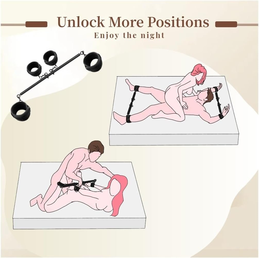 FlexBound Adjustable Spreader Bar BDSM Set with Cuffs