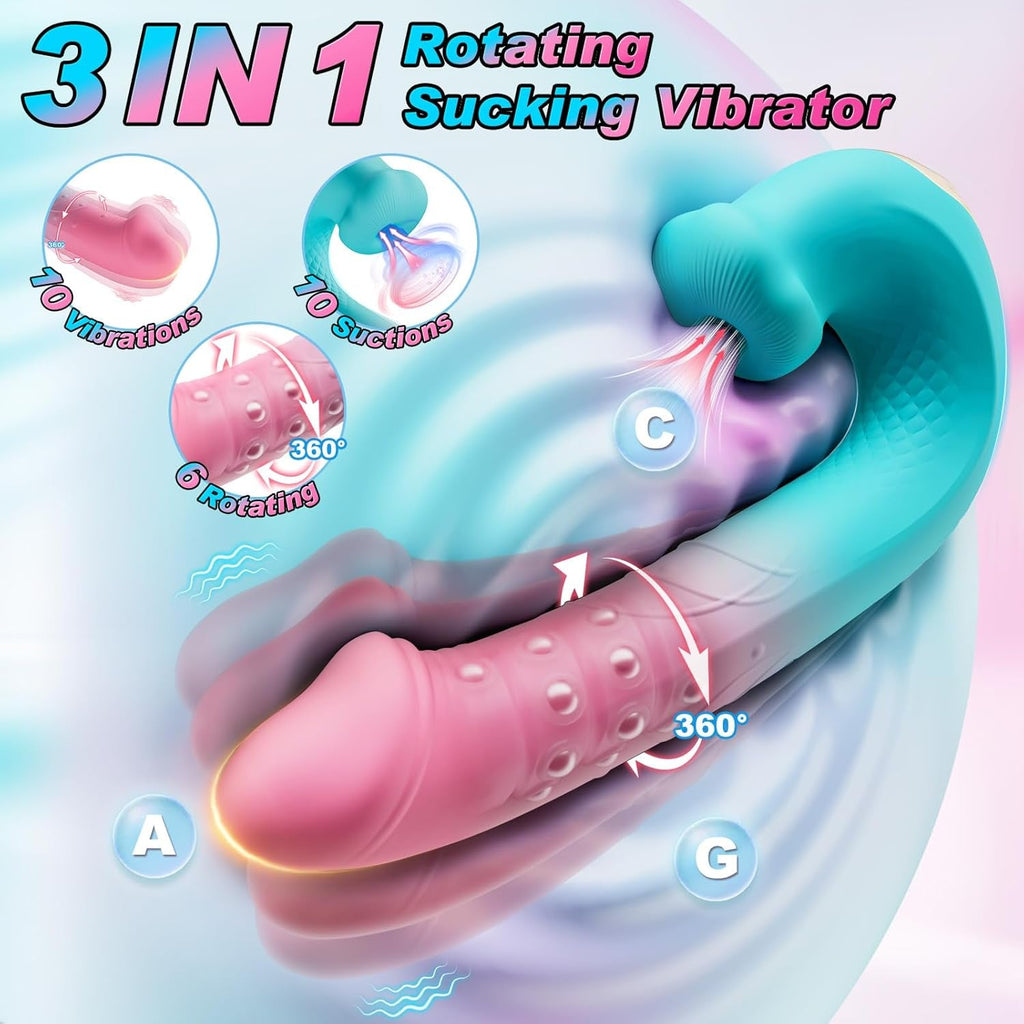 OrbitSync App Control Rotating Beads Clit Sucker Vibrator