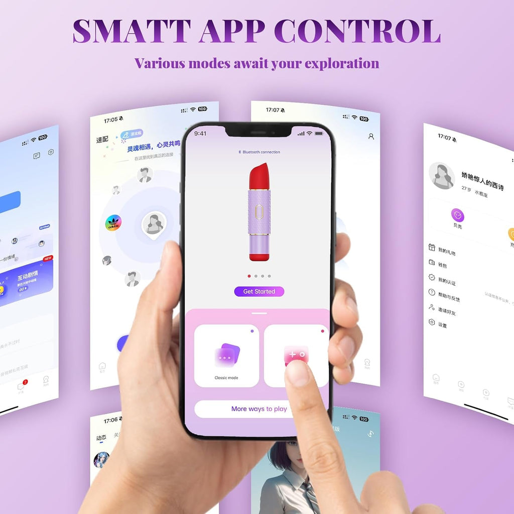 LuxeLip Lipstick Clit Sucker Bullet Vibrator 2-in-1
