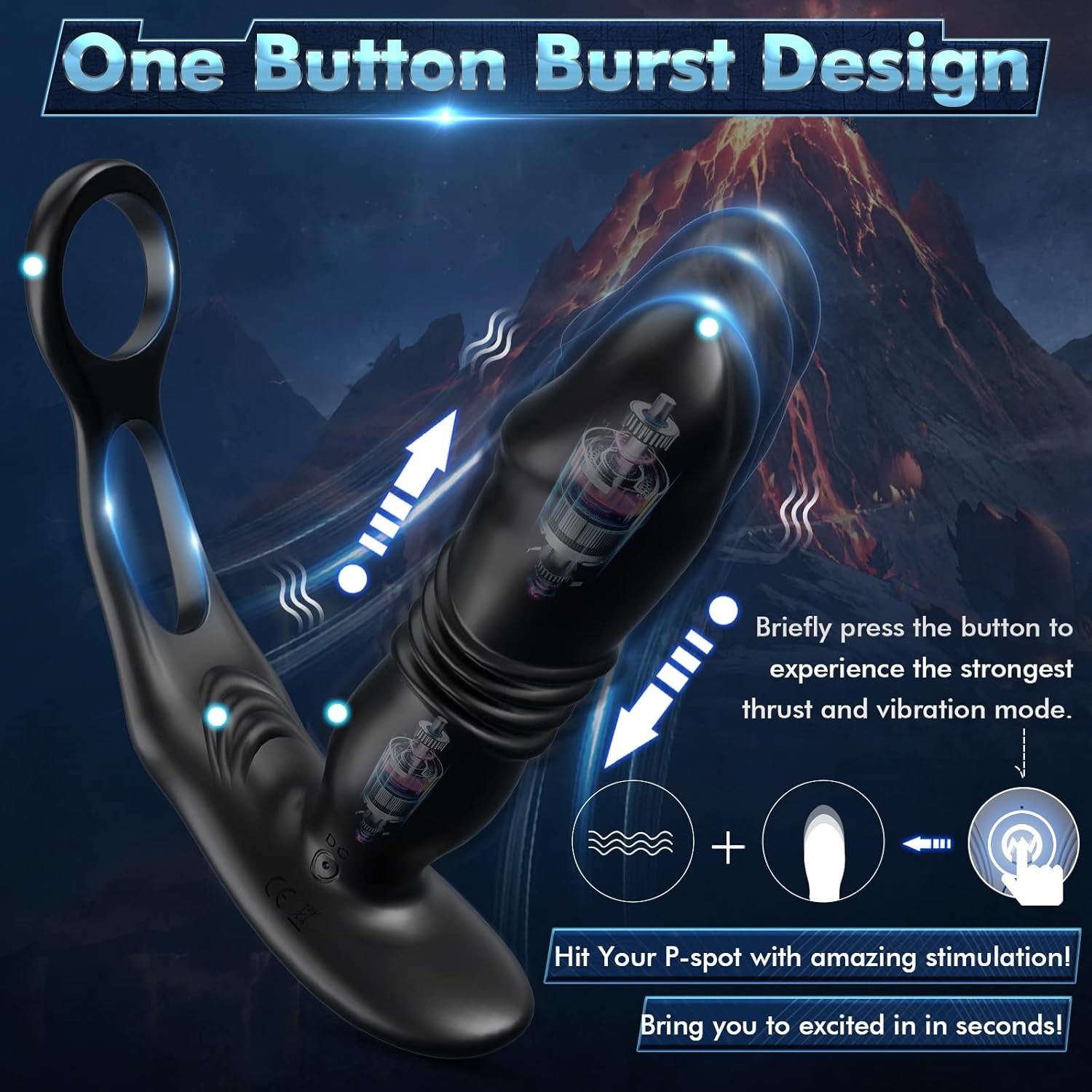 EnduroThrust App Control Thrusting Prostate Massager Cock Ring