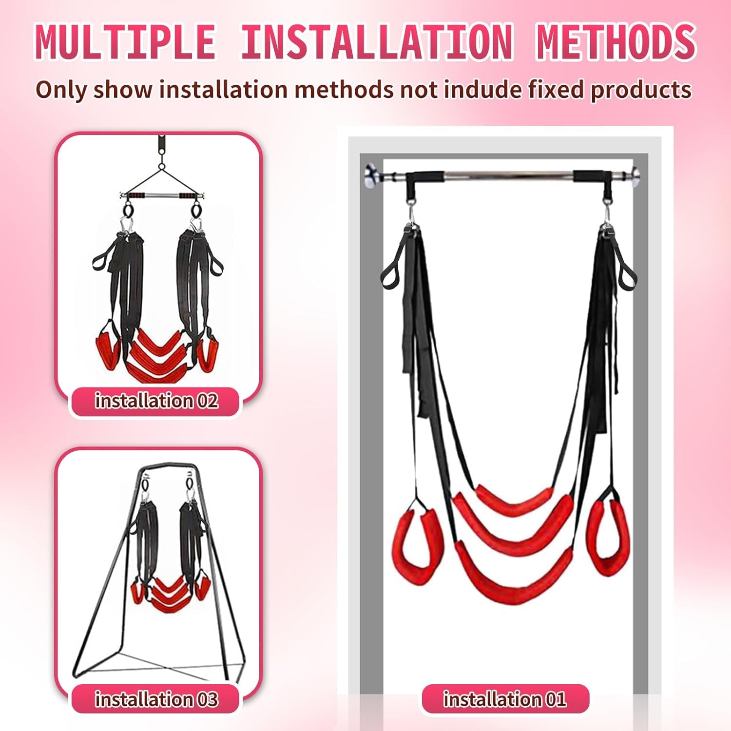 LunarisX Door Sex Swing Adjustable 300lb Support Harness