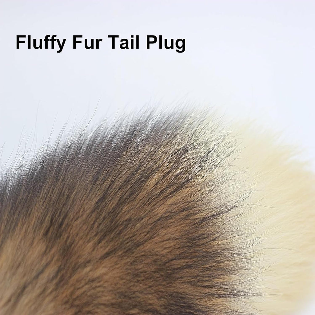 BronzeFur Brown Fox Tail Steel Butt Plug Cosplay