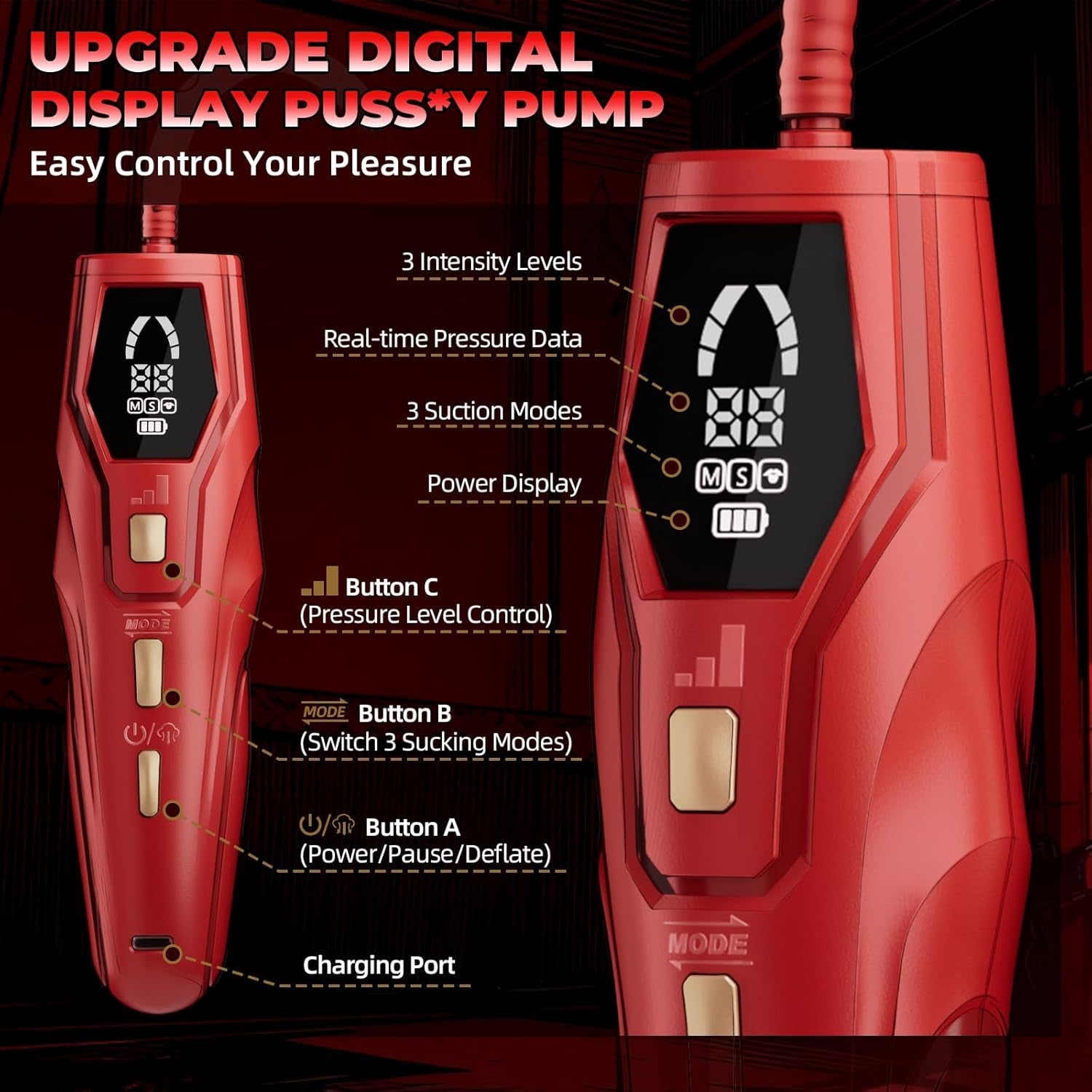 NoctyraX Electric Pussy Pump Digital 5 Cups