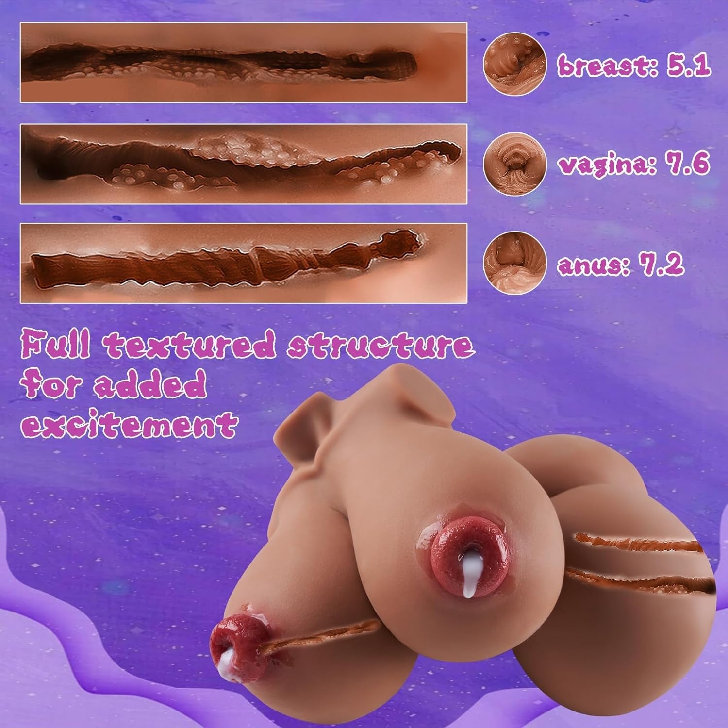 ObsidiaMax 24lb 4-in-1 Sex Doll Torso Big Boobs TPE