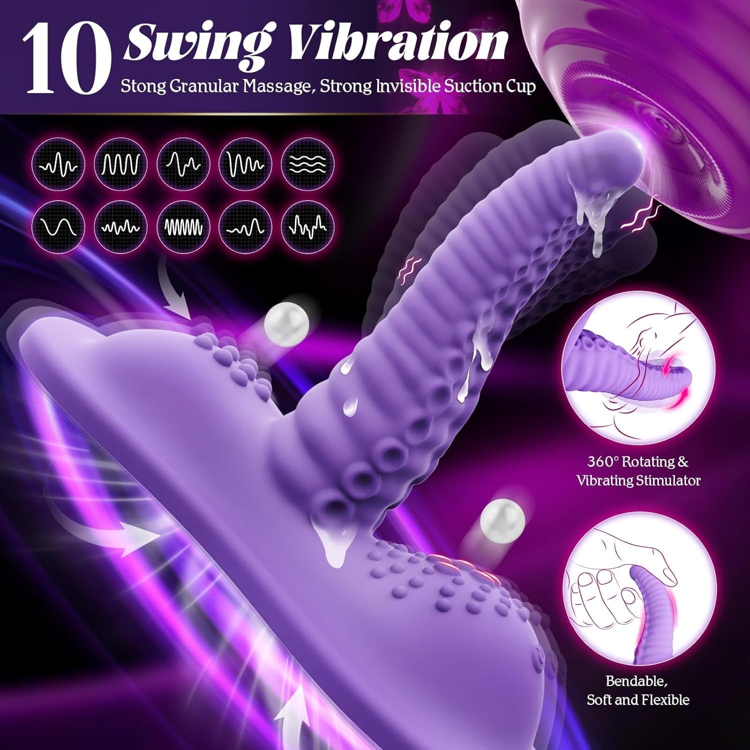 TentacleRide Pro Ride-On Swing Dildo with Remote
